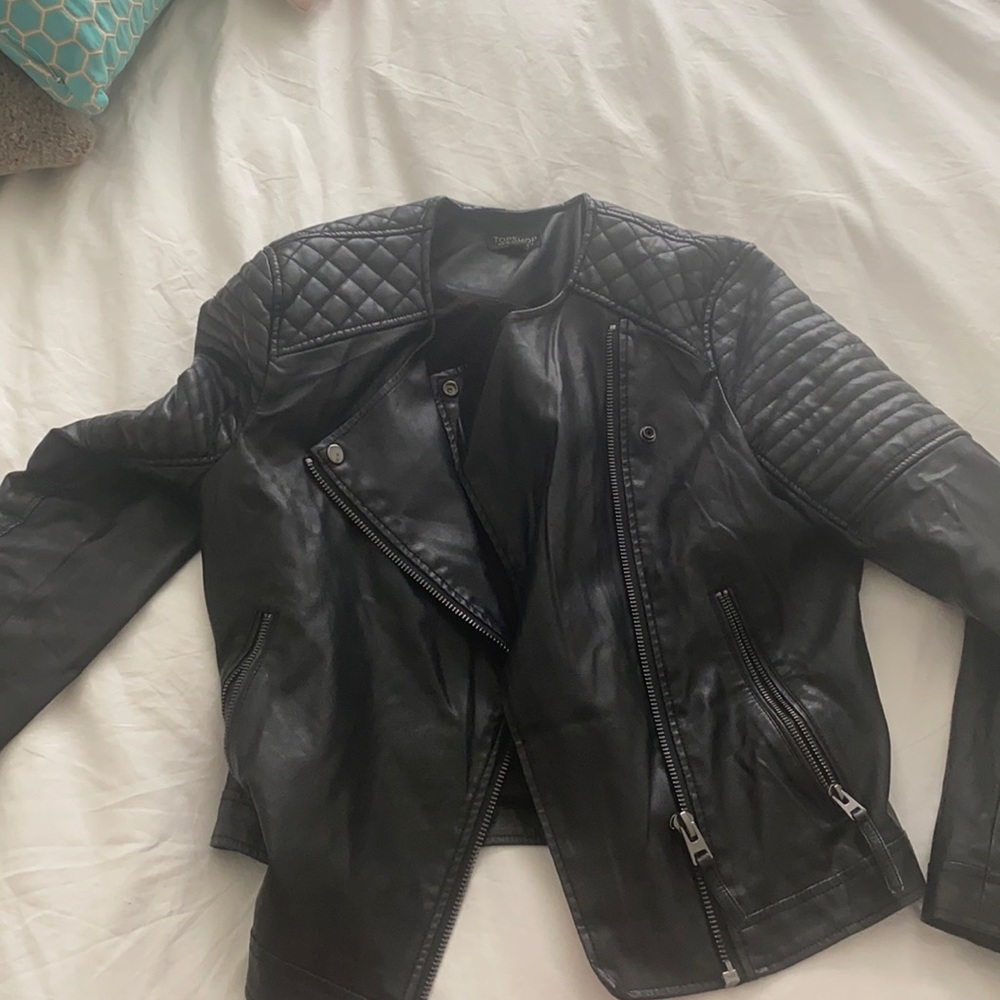 Topshop Leather Jacket US SIZE 10